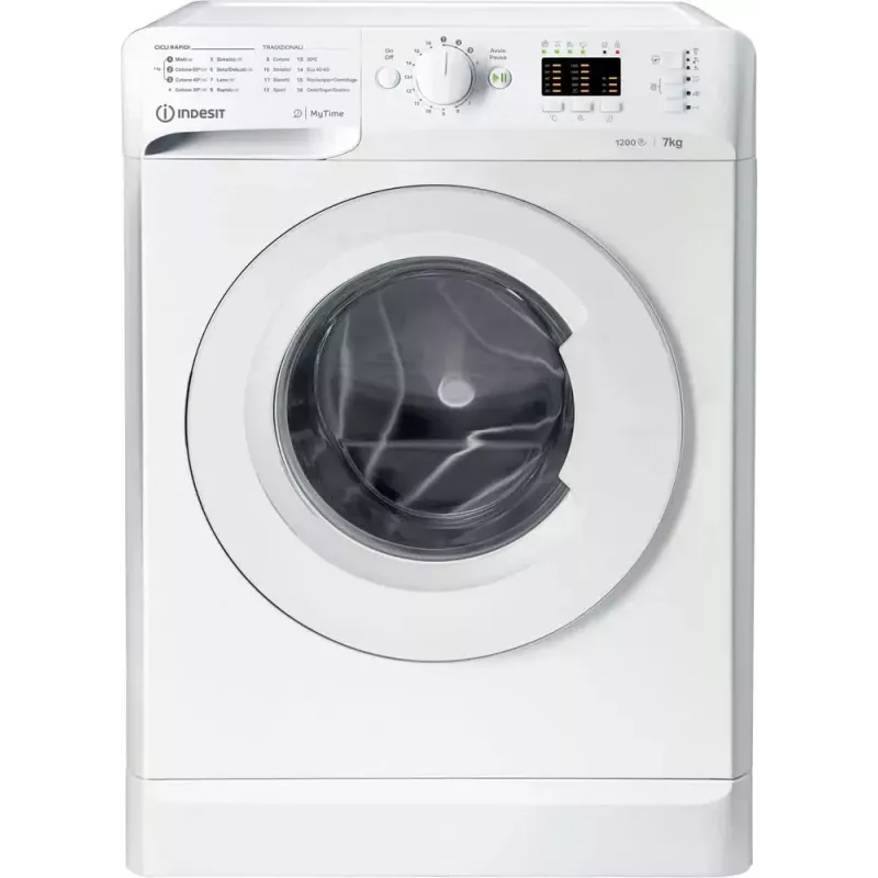 Pralka ładowana od przodu Indesit MTWA 71252 W IT — 7 kg, 1200 obr./min, klasa E, biała