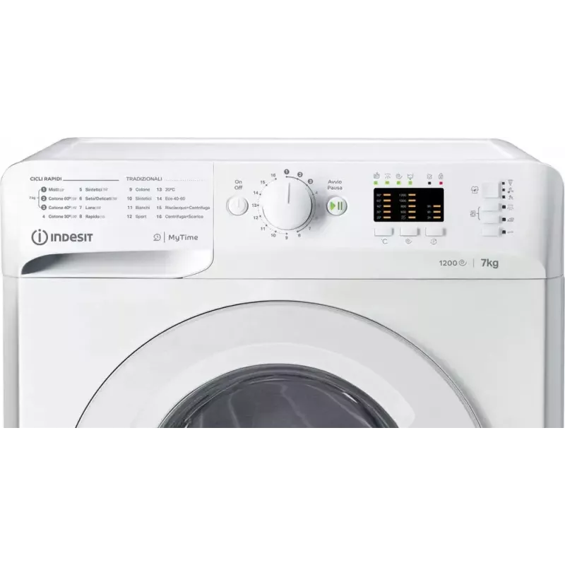 Pralka ładowana od przodu Indesit MTWA 71252 W IT — 7 kg, 1200 obr./min, klasa E, biała