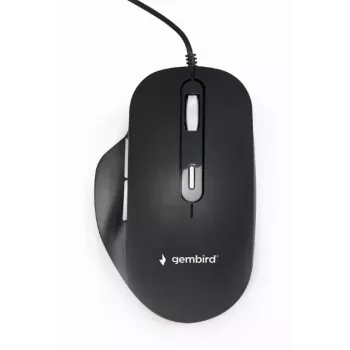 Mysz optyczna LED GEMBIRD MUS-6B-02 przewodowa USB - 6 przycisków kółko czarna