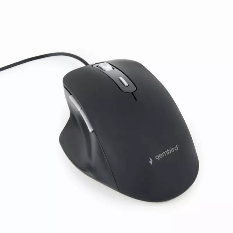 Mysz optyczna LED GEMBIRD MUS-6B-02 przewodowa USB - 6 przycisków kółko czarna