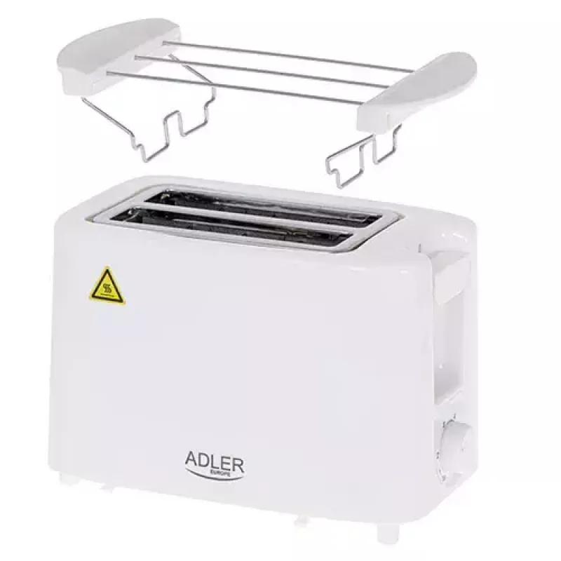 Mini piekarnik Adler AD 3223 2 kromki 750 W Biały