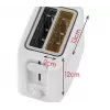 Mini piekarnik Adler AD 3223 2 kromki 750 W Biały