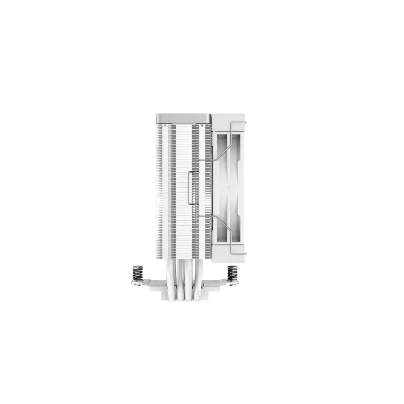 Chłodzenie powietrzne DeepCool AK400 WH — 4×6 mm miedziane rurki cieplne, wentylator FDB 120 mm, 1850 obr./min, 66,47 CFM, pasuje do LGA 1700 i popularnych gniazd Intel/AMD, białe