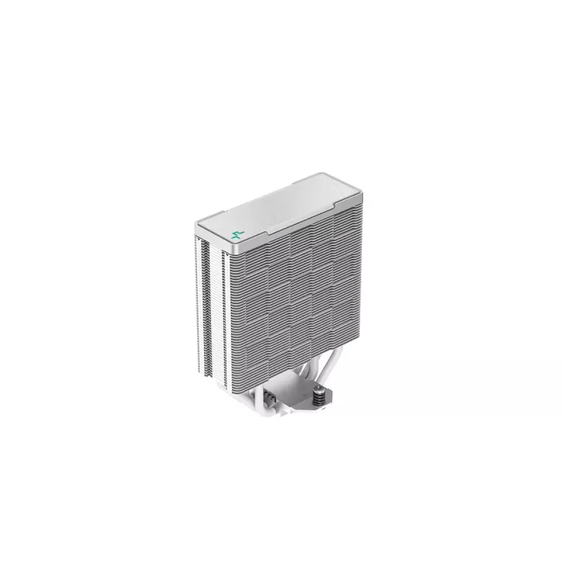 Chłodzenie powietrzne DeepCool AK400 WH — 4×6 mm miedziane rurki cieplne, wentylator FDB 120 mm, 1850 obr./min, 66,47 CFM, pasuje do LGA 1700 i popularnych gniazd Intel/AMD, białe