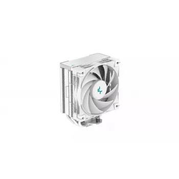 Chłodzenie powietrzne DeepCool AK400 WH — 4×6 mm miedziane rurki cieplne, wentylator FDB 120 mm, 1850 obr./min, 66,47 CFM, pasuje do LGA 1700 i popularnych gniazd Intel/AMD, białe