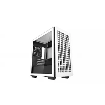 Obudowa PC DeepCool CH370 WH Mini Tower — Biała, micro ATX/Mini-ITX, hartowane szkło, wentylatory RGB, 2x zatoki 3,5 cala, 3x zatoki 2,5 cala, GPU do 320 mm