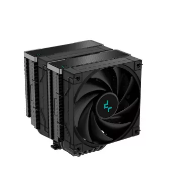 Chłodnica powietrza DeepCool AK620 ZERO DARK 12 cm Czarny, 6 rurek cieplnych, 2x120 mm wentylatory PWM, TDP 260 W, Wysokość 160 mm