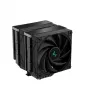 Chłodnica powietrza DeepCool AK620 ZERO DARK 12 cm Czarny, 6 rurek cieplnych, 2x120 mm wentylatory PWM, TDP 260 W, Wysokość 160 mm