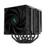 Chłodnica powietrza DeepCool AK620 ZERO DARK 12 cm Czarny, 6 rurek cieplnych, 2x120 mm wentylatory PWM, TDP 260 W, Wysokość 160 mm