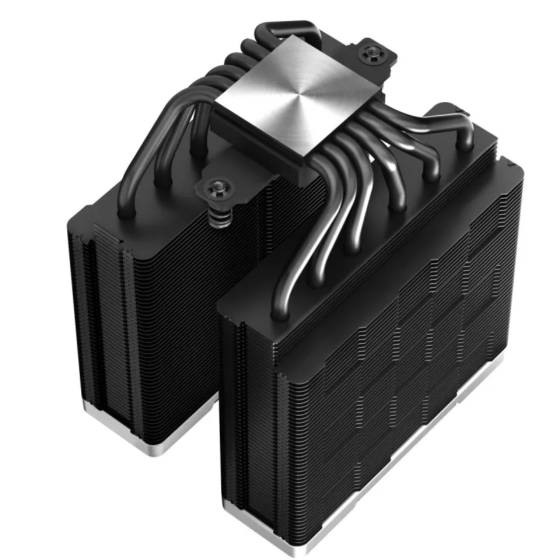 Chłodnica powietrza DeepCool AK620 ZERO DARK 12 cm Czarny, 6 rurek cieplnych, 2x120 mm wentylatory PWM, TDP 260 W, Wysokość 160 mm