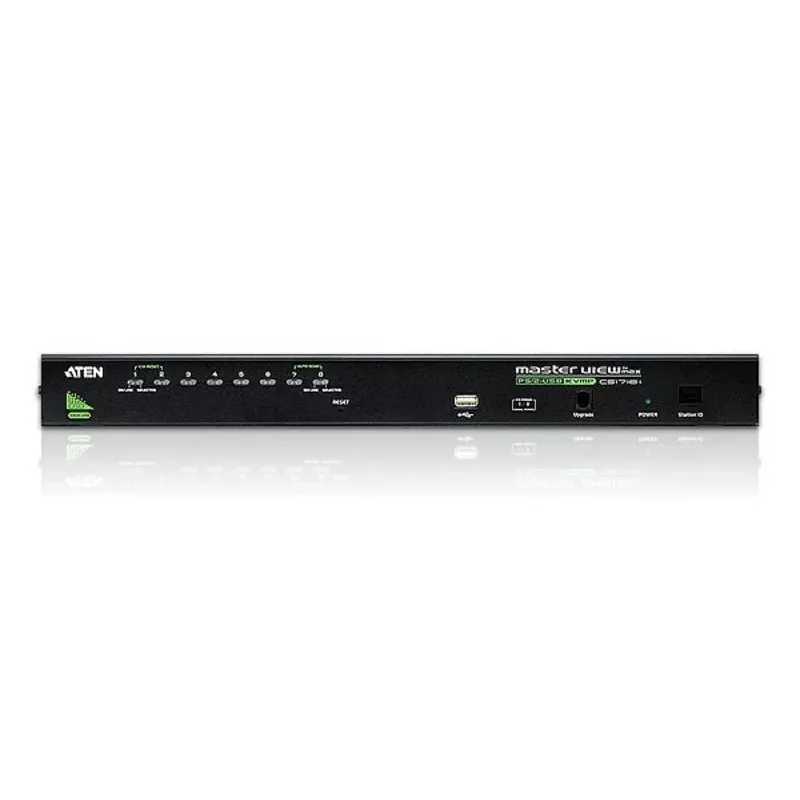 Przełącznik KVM ATEN 8-portowy USB - PS/2 VGA z portem peryferyjnym USB