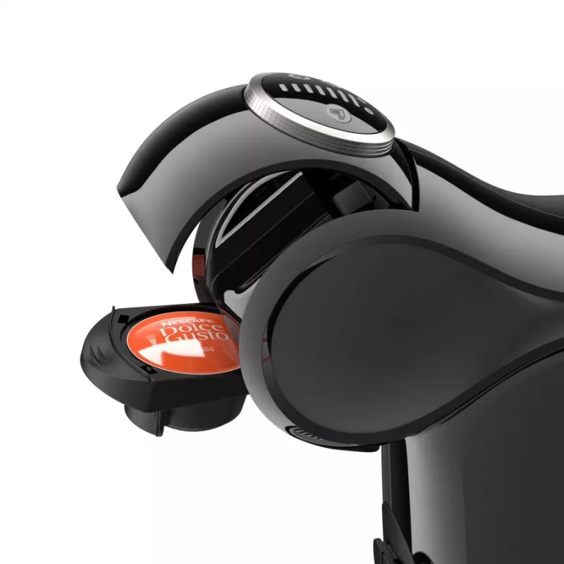 Ekspres do kapsułek De’Longhi Genio S Plus EDG315.B — Dolce Gusto, zbiornik na wodę 0,8 L, 15 barów, wolnostojący, czarny