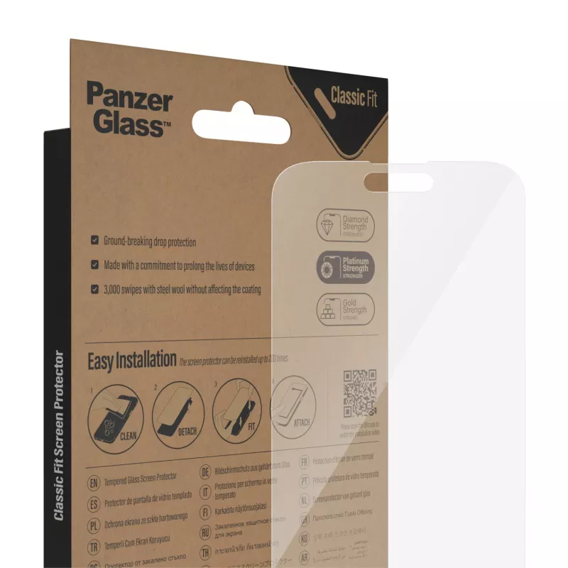 Folie ochronne PanzerGlass Apple iPhone 14 Pro Max Classic Fit Scratch Shock Resistant
