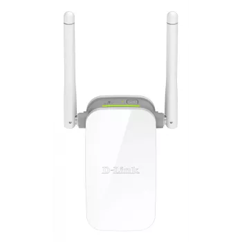 D-Link N300 Wi-Fi Range Extender, Wzmacniacz sieciowy, 300 Mbit/s, 10,100 Mbit/s, Zewnętrzna, IEEE 802.3u, 802.11g, Wi-Fi 4 (802.11n)