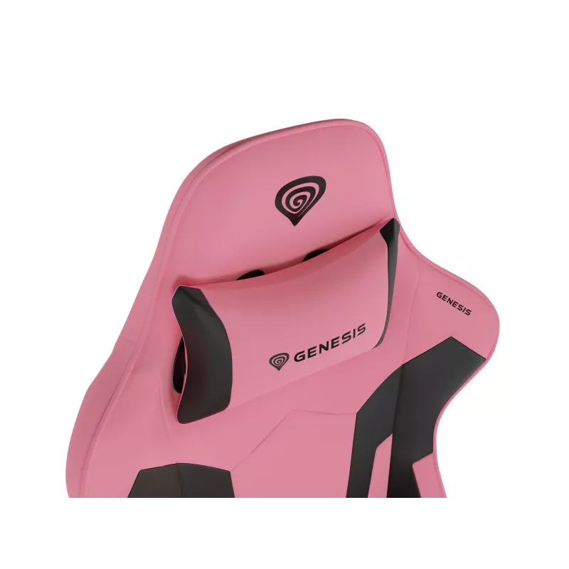 Fotel gamingowy PC GENESIS Nitro 720 z wypełnieniem powietrznym, czarno-różowy, 150 kg