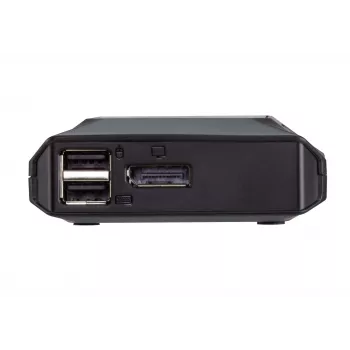 Przełącznik KVM ATEN 2-portowy USB-C 4K DisplayPort z pilotem zdalnego wyboru portu