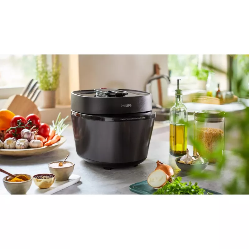 Elektryczny szybkowar Philips HD2151/40 — 5 L, 1000 W, 34 programów automatycznych, czarny