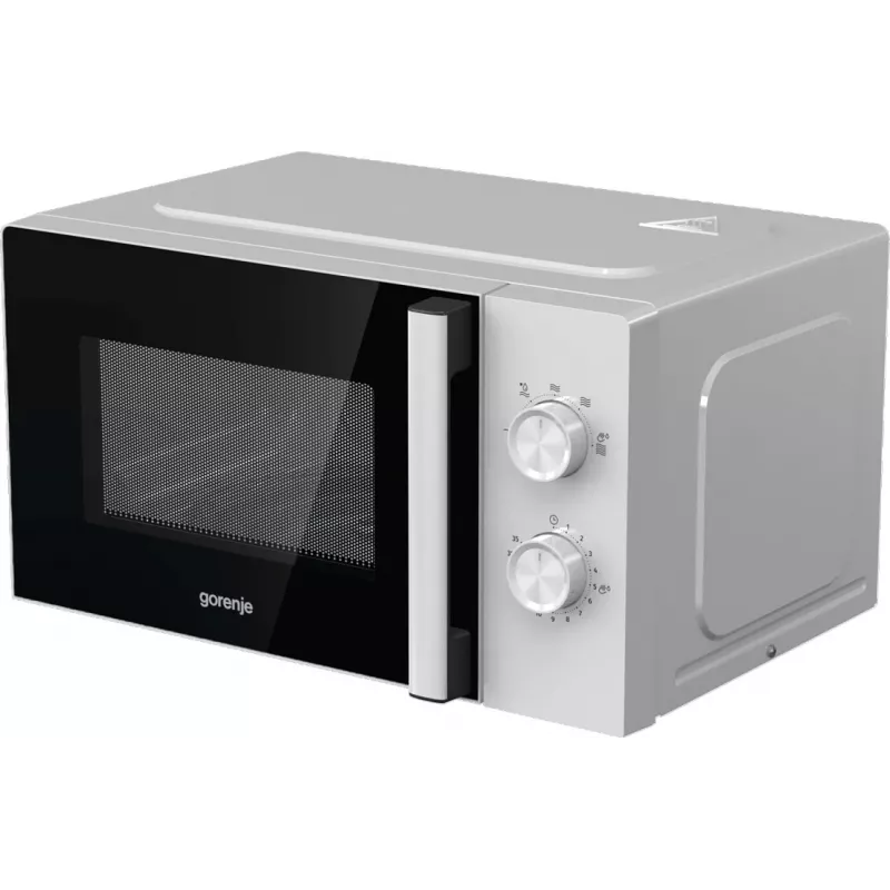 Solo microwave Gorenje 740248 — 800 W, 20 L, biały, 5 power levels, 270 mm turntable