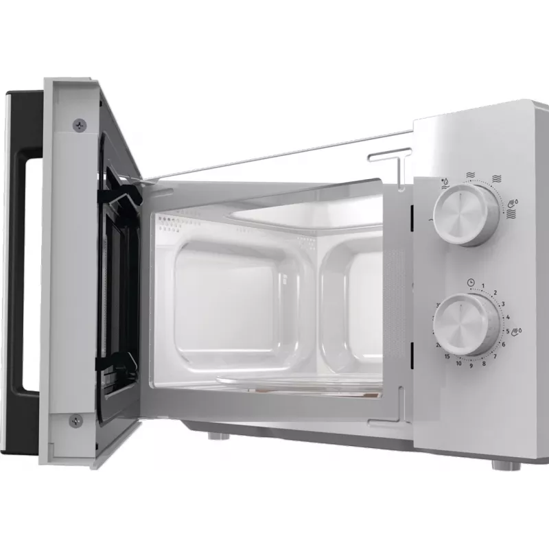 Solo microwave Gorenje 740248 — 800 W, 20 L, biały, 5 power levels, 270 mm turntable