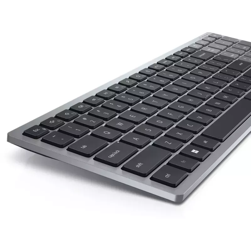 Klawiatura DELL KB740 Office RF Bezprzewodowa + Bluetooth QWERTY US International Szaro-Czarna