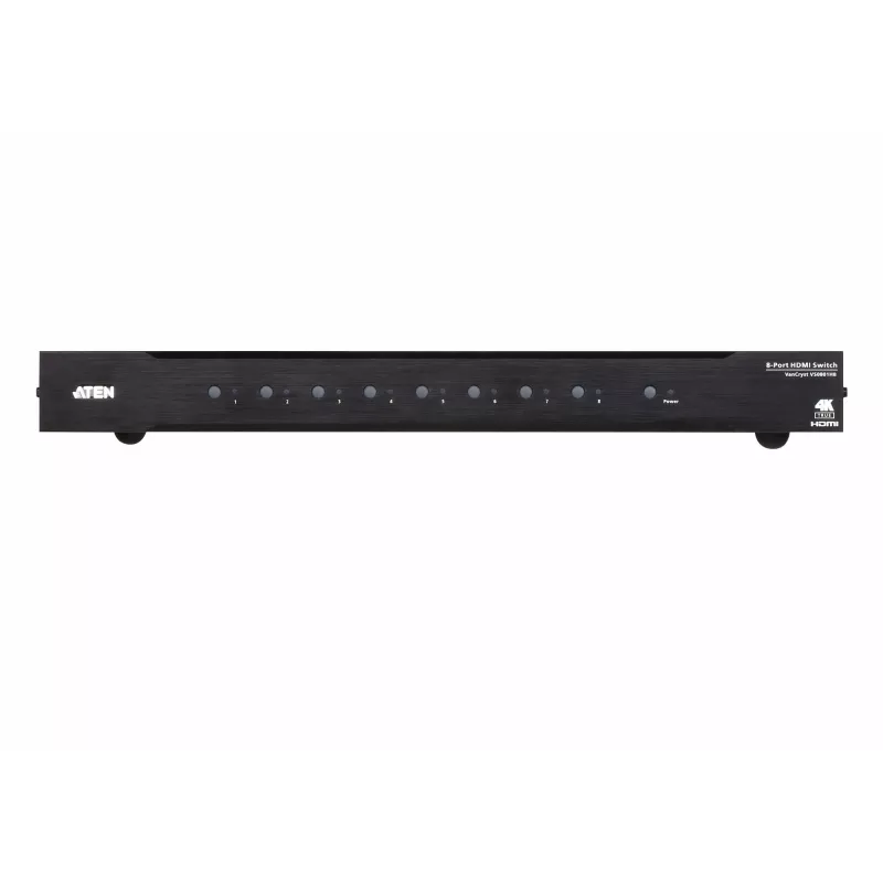 Przełącznik HDMI ATEN 8 portów True 4K, HDMI, Metal, Czarny, 60 Hz, 3 m, 1920 x 1080 (HD 1080), 3840 x 2160, 4096 x 2160