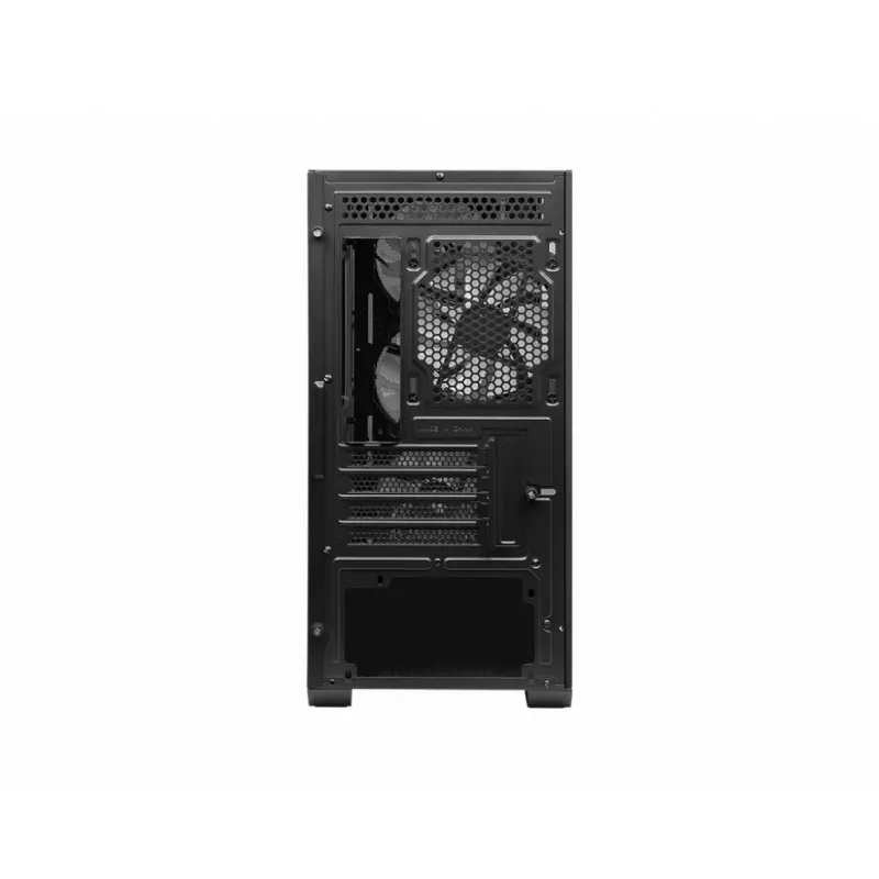 Obudowa PC MSI MAG FORGE M100A Micro Tower Czarna z hartowanym szkłem, 3x120mm przednie wentylatory, RGB, microATX/Mini‑ITX