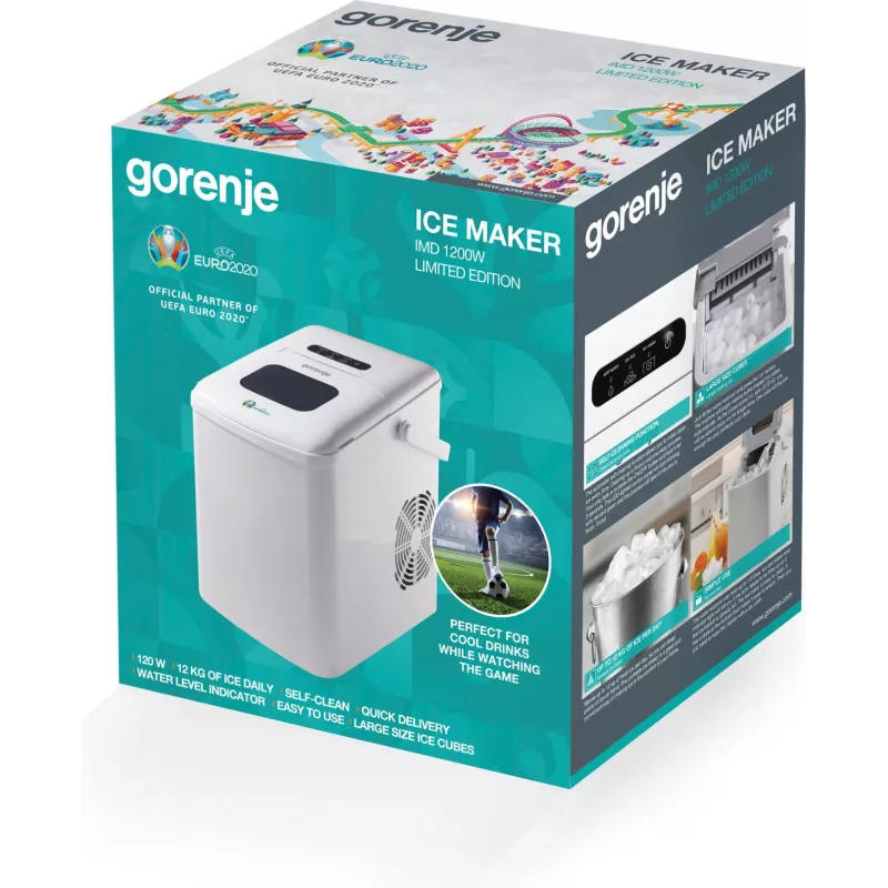 Gorenje IMD1200W kostkarka do lodu Przenośna kostkarka do lodu 12 kg/24h 120 W Biały
