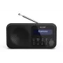 Sharp DR-P420(BK) Tokyo Przenośne radio cyfrowe, przenośne, cyfrowe, DAB, DAB+, FM, automatyczne skanowanie, automatyczne strojenie, 2 W, AAC