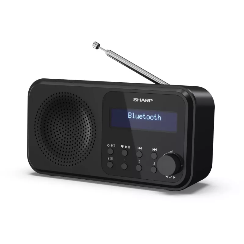 Sharp DR-P420(BK) Tokyo Przenośne radio cyfrowe, przenośne, cyfrowe, DAB, DAB+, FM, automatyczne skanowanie, automatyczne strojenie, 2 W, AAC