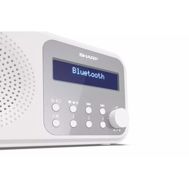 Sharp DR-P420(WH) Tokyo Przenośne Radio Cyfrowe, Przenośne, Cyfrowe, DAB, DAB+, FM, Automatyczne skanowanie, Automatyczne strojenie, 2 W, AAC