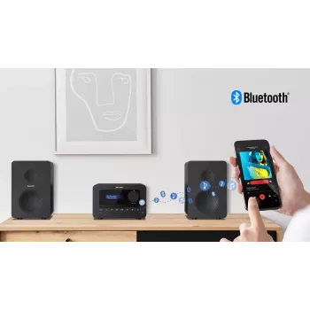 Sharp TOKYO DAB+ HI-FI Mikrowieża Mini wieża hi-fi 40 W Czarny