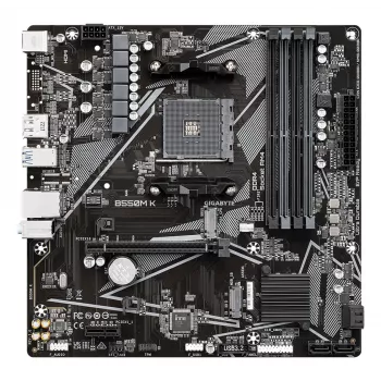 Płyta główna GIGABYTE B550M K - procesory AMD Ryzen 5000, pamięć DDR4 do 4733 MHz, 1xPCIe 4.0 + 1xPCIe 3.0 M.2, LAN 1GbE, USB 3.2 Gen 1