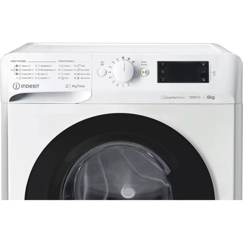 Pralka Indesit MTWSE 61294 WK EE ładowana od przodu 6 kg 1151 obr./min biała