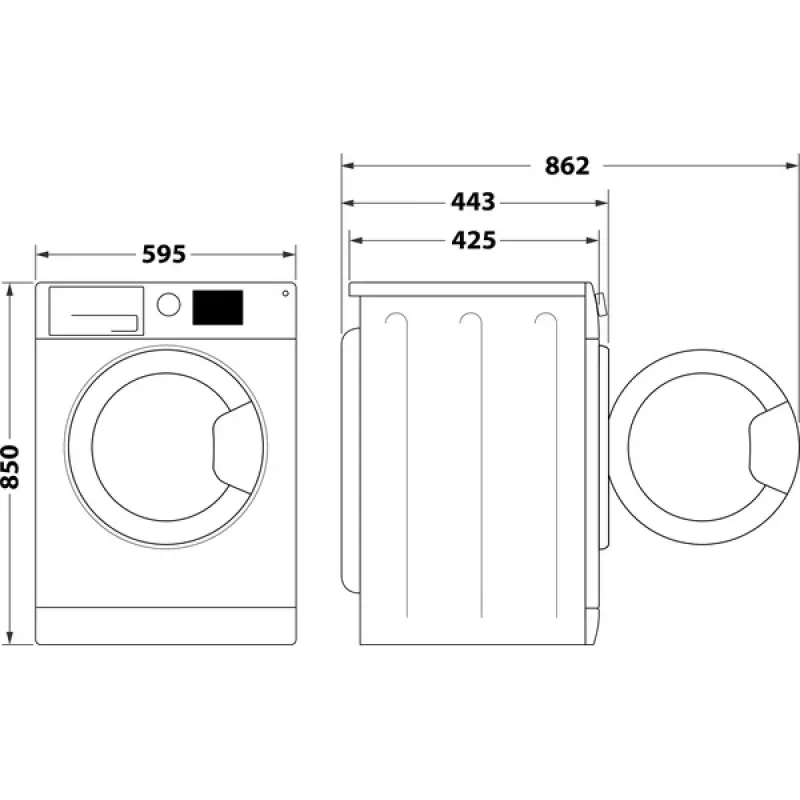 Pralka Indesit MTWSE 61294 WK EE ładowana od przodu 6 kg 1151 obr./min biała