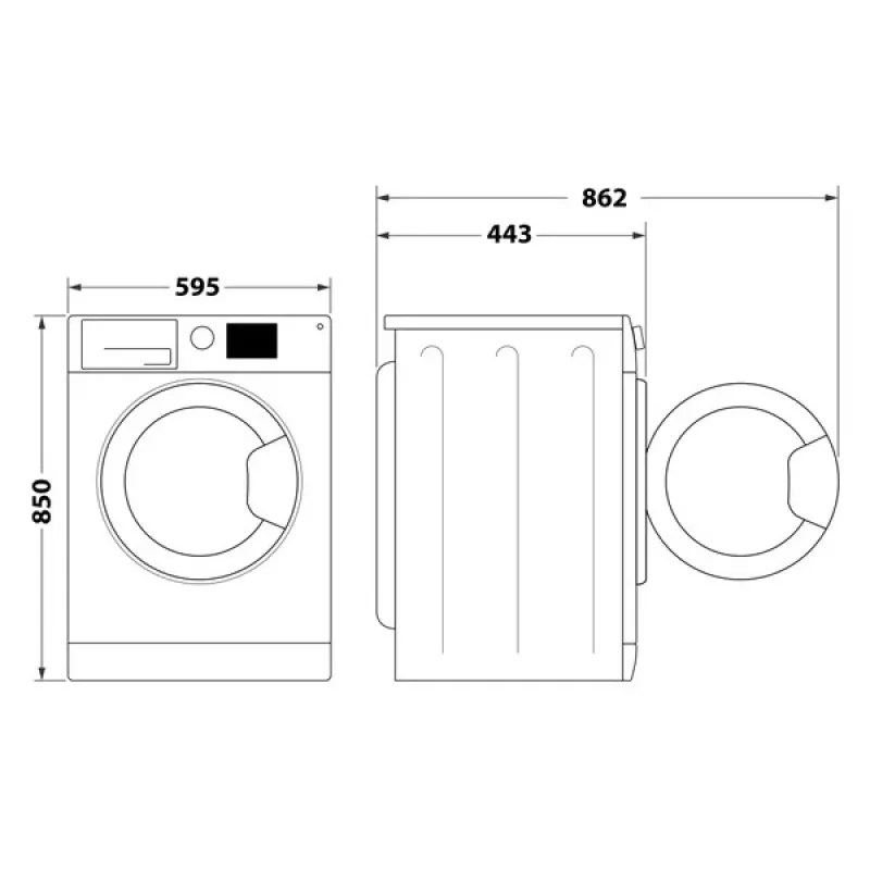 Pralka Indesit MTWSA 61294 WK EE ładowana od przodu 6 kg 1151 RPM Biała