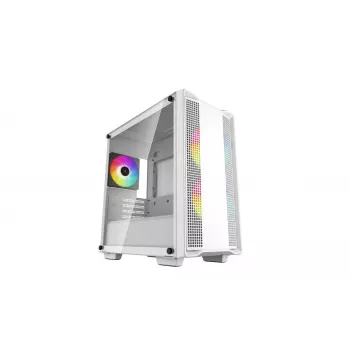 Obudowa PC DeepCool CC360 WH ARGB Mini Tower Biała — Micro‑ATX/Mini‑ITX, szkło hartowane, 2x 3,5 cala + 3x 2,5 cala, 2x przednie wentylatory 120 mm