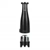Zestaw młynków do soli i pieprzu Adler AD 4449B — stal nierdzewna/czarny, pojemność 150 ml, bateria litowa, 80×80×263 mm