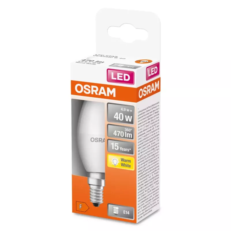 Żarówka LED Ledvance STAR 5 W E14, 2700 K ciepła biel, 470 lm