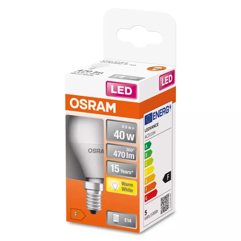 Żarówka LED Osram STAR 5W E14 ciepła biel 2700K 470lm 15000h