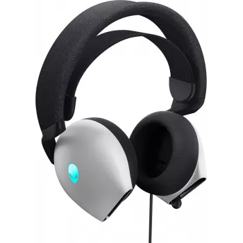 Zestaw słuchawkowy Alienware AW520H, przewodowy, nagłowny, gamingowy, biały