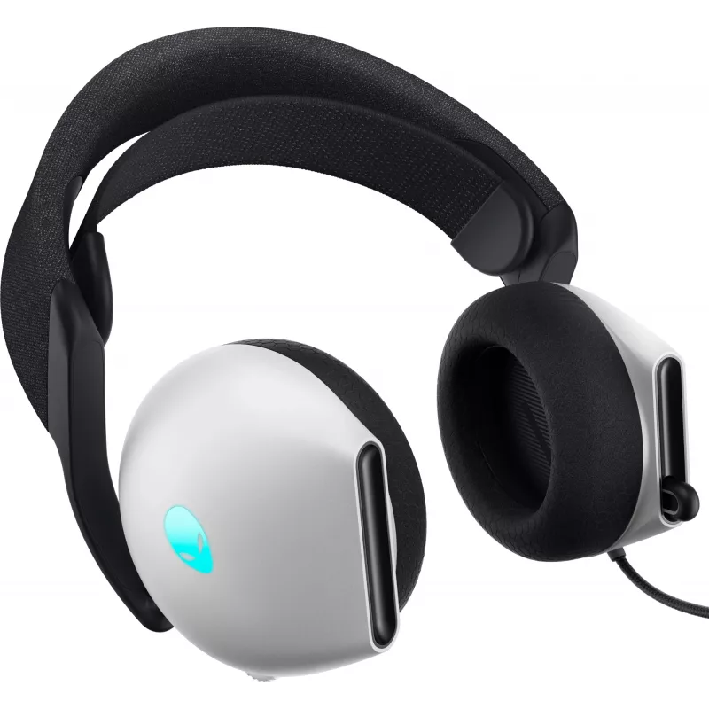 Zestaw słuchawkowy Alienware AW520H, przewodowy, nagłowny, gamingowy, biały