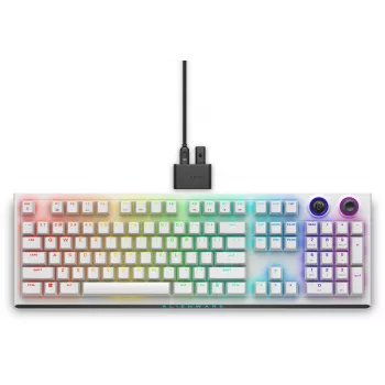 Klawiatura gamingowa Alienware Tri-Mode AW920K USB + RF Wireless + Bluetooth Biała
