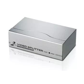 ATEN 2-Port VGA Video Splitter (350 MHz), VGA, 2x VGA, 1920 x 1440 pixels, srebrny, Metal, 30 m