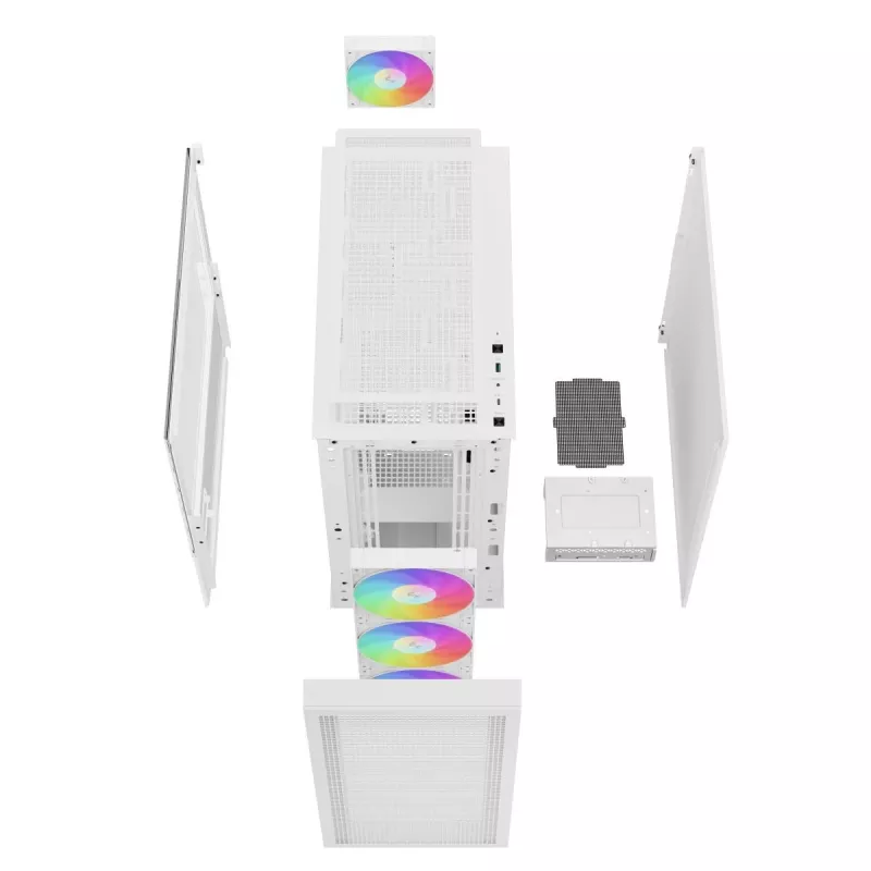 Obudowa PC DeepCool CH560 DIGITAL WH Midi Tower — Biała, EATX/ATX, hartowane szkło, wentylatory RGB, USB-C