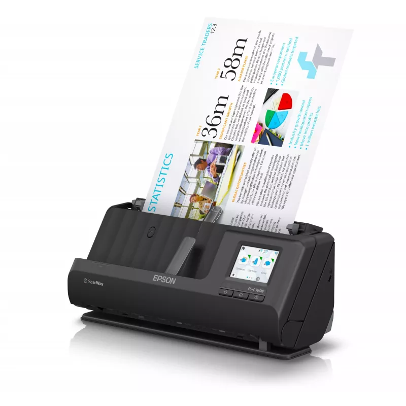 Epson ES-C380W skaner ADF + podajnik arkuszowy 600 x 600 DPI A4 Czarny