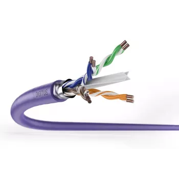 Kabel instalacyjny DIGITUS - CAT6 - F/UTP - AWG 23/1 - 100m - Fioletowy