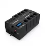 Zasilacz awaryjny CYBERPOWER BR1000ELCD — UPS Line-Interactive 1 kVA / 600 W, 8 gniazd typu F, USB, desktop, czarny