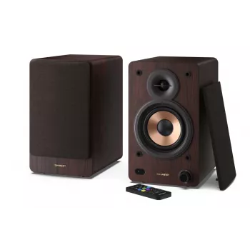 Sharp BOOKSHELF SPEAKERS 2-drożne brązowe przewodowe i bezprzewodowe 60 W