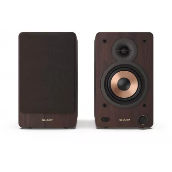 Sharp BOOKSHELF SPEAKERS 2-drożne brązowe przewodowe i bezprzewodowe 60 W
