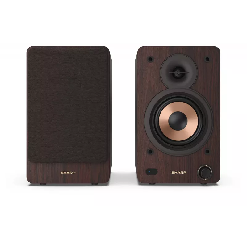 Sharp BOOKSHELF SPEAKERS 2-drożne brązowe przewodowe i bezprzewodowe 60 W